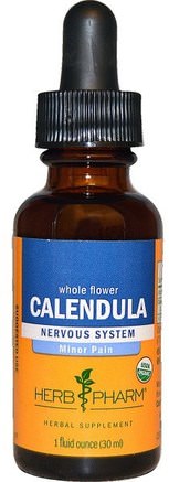 Calendula, Whole Flower, 1 fl oz (30 ml) by Herb Pharm-Skönhet, Ansiktsvård, Solbränna Solskydd, Calendula