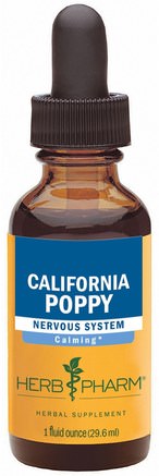 California Poppy, 1 fl oz (29.6 ml) by Herb Pharm-Örter, Kalifornien Vallmo