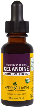 Celandine, 1 fl oz (30 ml) by Herb Pharm-Örter, Celandine