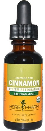 Cinnamon, Aromatic Bark, 1 fl oz (30 ml) by Herb Pharm-Örter, Kanel Extrakt