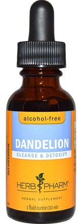 Dandelion, Alcohol-Free, 1 fl oz (30 ml) by Herb Pharm-Örter, Maskrosrot