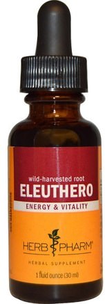 Eleuthero, 1 fl oz (30 ml) by Herb Pharm-Kosttillskott, Adaptogen, Kall Influensa Och Viral, Ginseng, Eleuthero