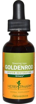 Goldenrod, Flowering Tops, 1 fl oz (29.6 ml) by Herb Pharm-Örter, Goldenrod