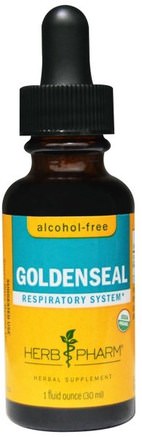 Goldenseal, Alcohol-Free, 1 fl oz (30 ml) by Herb Pharm-Örter, Goldenseal Rot