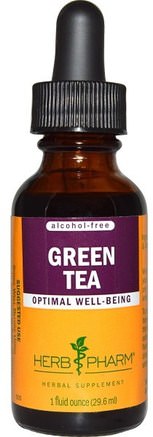 Green Tea, Alcohol-Free, 1 fl oz (29.6 ml) by Herb Pharm-Kosttillskott, Antioxidanter, Grönt Te