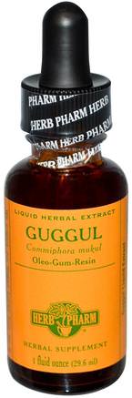 Guggul, 1 fl oz (30 ml) by Herb Pharm-Örter, Guggul (Commiphora Mukul)