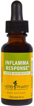 Inflamma Response, 1 fl oz (30 ml) by Herb Pharm-Kosttillskott, Antioxidanter, Curcumin, Gurkmeja