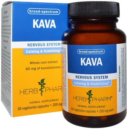 Kava, 200 mg, 60 Veggie Caps by Herb Pharm-Örter, Kava Kava