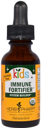 Kids Immune Fortifier System Builder, Alcohol Free, 1 fl oz (30 ml) by Herb Pharm-Barns Hälsa, Barns Naturläkemedel