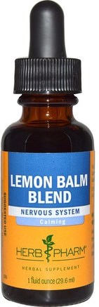 Lemon Balm Blend, 1 fl oz (29.6 ml) by Herb Pharm-Örter, Citronbalsam Melissa