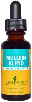Mullein Blend, 1 fl oz (30 ml) by Herb Pharm-Hälsa, Lung Och Bronkial, Mullein