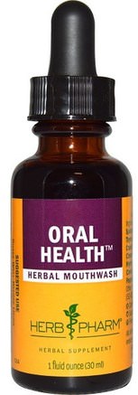 Oral Health, Herbal Mouthwash, 1 fl oz (30 ml) by Herb Pharm-Bad, Skönhet, Muntlig Tandvård