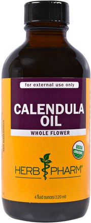 Organic Calendula Oil, 4 fl oz (120 ml) by Herb Pharm-Skönhet, Ansiktsvård, Solbränna Solskydd, Calendula