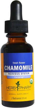 Organic Chamomile, 1 fl oz (30 ml) by Herb Pharm-Örter, Kamille
