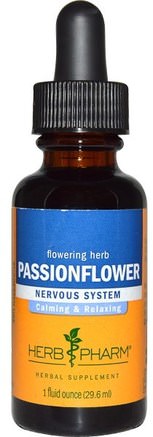 Passionflower, Flowering Herb, 1 fl oz (29.6 ml) by Herb Pharm-Örter, Passionblomma