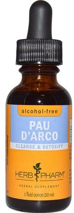 Pau DArco, Alcohol-Free, 1 fl oz (30 ml) by Herb Pharm-Örter, Pau Darco