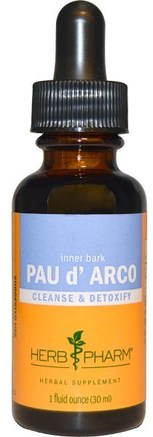 Pau dArco, Inner Bark, 1 fl oz (30 ml) by Herb Pharm-Örter, Pau Darco