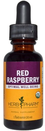 Red Raspberry, 1 fl oz (29.6 ml) by Herb Pharm-Örter, Röd Hallon