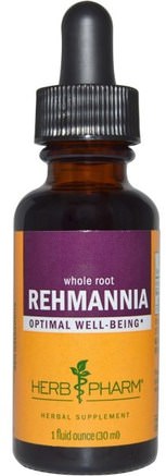 Rehmannia Liquid Extract, 1 fl oz (30 ml) by Herb Pharm-Örter, Rehmannia