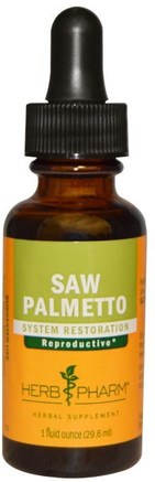 Saw Palmetto, 1 fl oz (29.6 ml) by Herb Pharm-Hälsa, Män