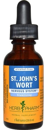 St. Johns Wort, Alcohol-Free, 1 fl oz (29.6 ml) by Herb Pharm-Örter, St. Johns Wort