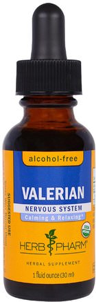 Valerian, Alcohol-Free, 1 fl oz (30 ml) by Herb Pharm-Örter, Valerianer