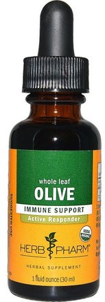 Whole Leaf Olive, 1 fl oz (30 ml) by Herb Pharm-Hälsa, Kall Influensa Och Viral, Olivblad