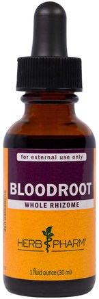 Whole Rhizome Bloodroot, 1 fl oz (30 ml) by Herb Pharm-Örter, Blodroot