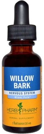 Willow Bark, 1 fl oz (30 ml) by Herb Pharm-Hälsa, Inflammation, Vit Pilbark