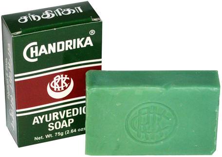 Chandrika, Ayurvedic Soap, 1 Bar, 2.64 oz (75 g) by Herbal - Vedic-Bad, Skönhet, Tvål