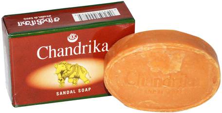 Chandrika, Sandal Soap, 1 Bar, (75 g) by Herbal - Vedic-Bad, Skönhet, Tvål
