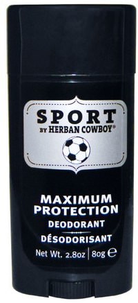 Sport, Maximum Protection Deodorant, 2.8 oz (80 g) by Herban Cowboy-Bad, Skönhet, Deodorant