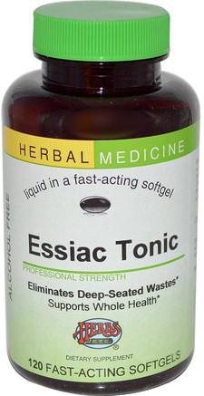 Essiac Tonic, Alcohol Free, 120 Fast-Acting Softgels by Herbs Etc.-Hälsa, Anti Stress, Kosttillskott, Essiac (Esiak)