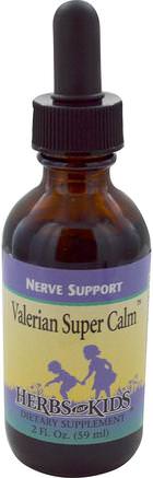 Valerian Super Calm, 2 fl oz (59 ml) by Herbs for Kids-Kosttillskott, Sömn, Barns Naturläkemedel