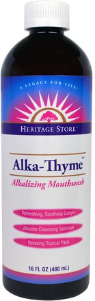 Alka-Thyme Mouthwash, 16 fl oz (480 ml) by Heritage Stores-Bad, Skönhet, Muntlig Tandvård, Munvatten