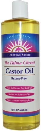 Castor Oil, 16 fl oz (480 ml) by Heritage Stores-Hälsa, Hud, Ricinolja