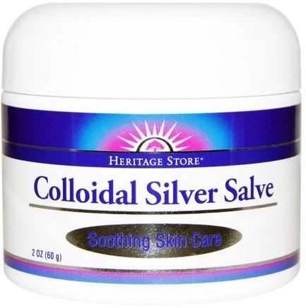 Colloidal Silver Salve, 2 oz (60 g) by Heritage Stores-Kosttillskott, Mineraler, Flytande Mineraler, Kolloidalt Silver