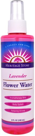Flower Water, Lavender, 8 fl oz (240 ml) by Heritage Stores-Bad, Skönhet, Doftsprayer