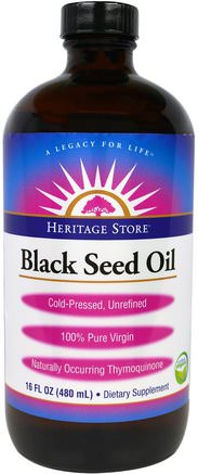 Heritage Store, Black Seed Oil, 16 fl oz (480 ml) by Heritage Stores-Örter, Svart Frö