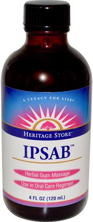 IPSAB, 4 fl oz (120 ml) by Heritage Stores-Bad, Skönhet, Muntlig Tandvård, Munvatten
