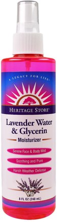 Lavender Water & Glycerin Moisturizer, 8 fl oz (240 ml) by Heritage Stores-Bad, Skönhet, Doftsprayer