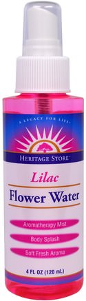 Lilac Flower Water, 4 fl oz (120 ml) by Heritage Stores-Bad, Skönhet, Personlig Hygien, Doftsprayer