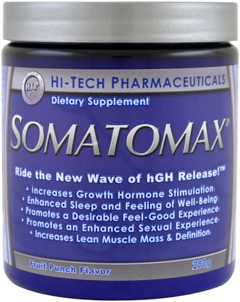 Somatomax, hGH Release, Fruit Punch Flavor, 280 g by Hi Tech Pharmaceuticals-Kosttillskott, Anabola Kosttillskott, Anti-Åldrande