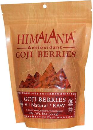 Goji Berries, Antioxidant, 8 oz (227 g) by Himalania-Kosttillskott, Adaptogen, Torkad Frukt