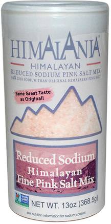 Reduced Sodium Himalayan Fine Pink Salt Mix, 13 oz (368.5 g) by Himalania-Mat, Kryddor Och Kryddor, Salt Naturligt Salt