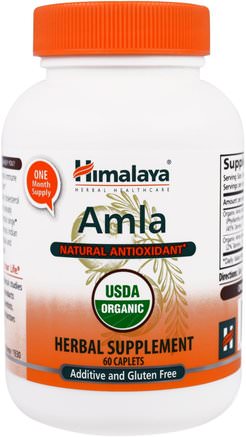 Amla, 60 Caplets by Himalaya Herbal Healthcare-Örter, Ayurveda Ayurvediska Örter, Amla (Indisk Krusbär Amalaki Amlaki)