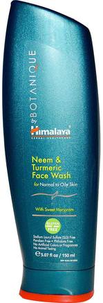 Botanique, Neem & Turmeric Face Wash, 5.07 fl oz (150ml) by Himalaya Herbal Healthcare-Kosttillskott, Antioxidanter, Curcumin, Skönhet, Ansiktsvård, Ansiktsrengöring