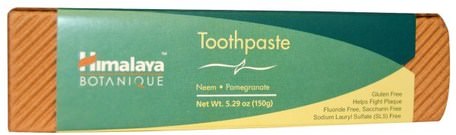 Botanique, Toothpaste, Neem, Pomegranate, Fluoride Free, 5.29 oz (150 g) by Himalaya Herbal Healthcare-Bad, Skönhet, Tandkräm, Himalaya Botanique