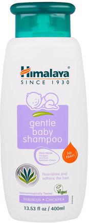 Gentle Baby Shampoo, Hibiscus and Chickpea, 13.53 fl oz (400 ml) by Himalaya Herbal Healthcare-Bad, Skönhet, Schampo, Barnschampo, Duschgel, Barn Kroppsvask, Barn Duschgel