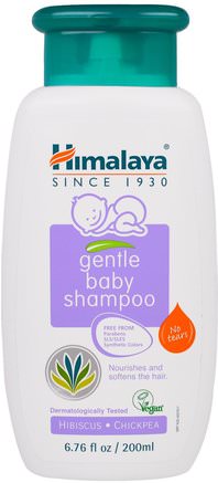 Gentle Baby Shampoo, Hibiscus and Chickpea, 6.76 fl oz (200 ml) by Himalaya Herbal Healthcare-Bad, Skönhet, Schampo, Barnschampo, Duschgel, Barn Kroppsvask, Barn Duschgel